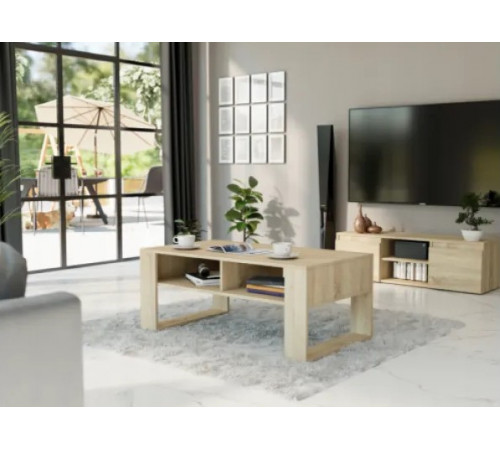 Журнальный столик 90×58×55 см дуб Сонома — стиль лофт от MSM