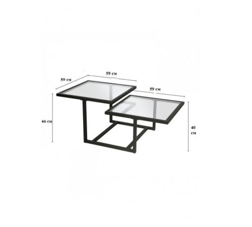 Журнальный столик Cof-tab-122: Прозрачный акцент современного интерьера.