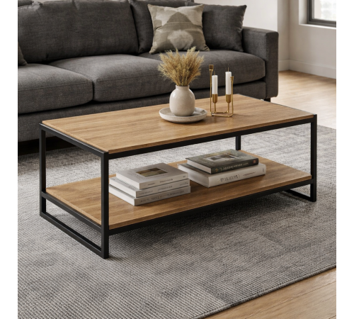 Журнальный столик Cof-tab-161: Двойной комфорт в стиле Лофт
