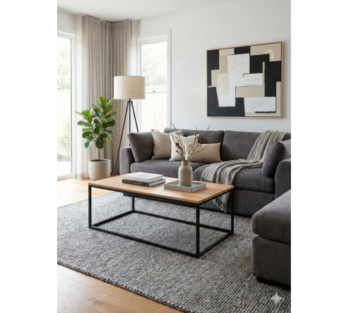 Журнальный столик Нейплс: Индустриальная эстетика и надежность