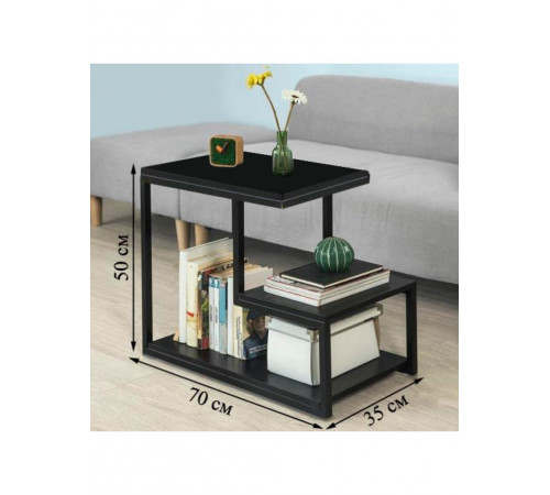 Приставной столик Tab-209: Черный Минимализм и Функциональность