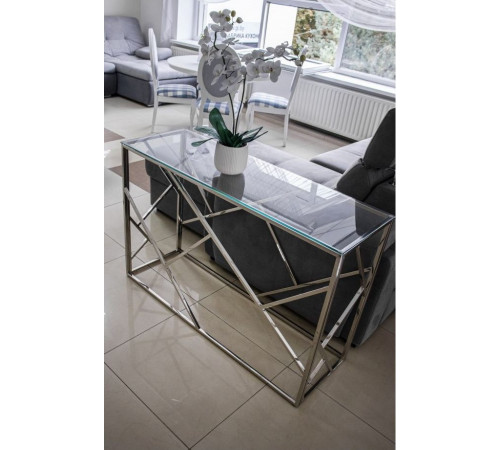 Журнальный стол Escada C 70×40 Прозрачный Серебряный MSMLOFT