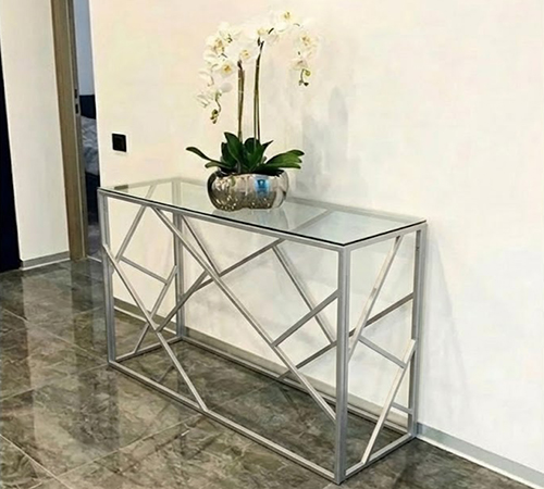 Журнальный стол Escada C 70×40 Прозрачный Серебряный MSMLOFT