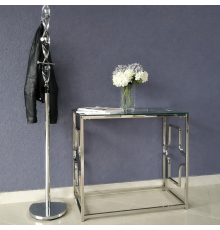 Журнальный стол Versace C 80х40 Прозрачный/Серебряный MSMLOFT