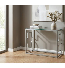 Журнальный стол Versace C 80х40 Прозрачный/Серебряный MSMLOFT