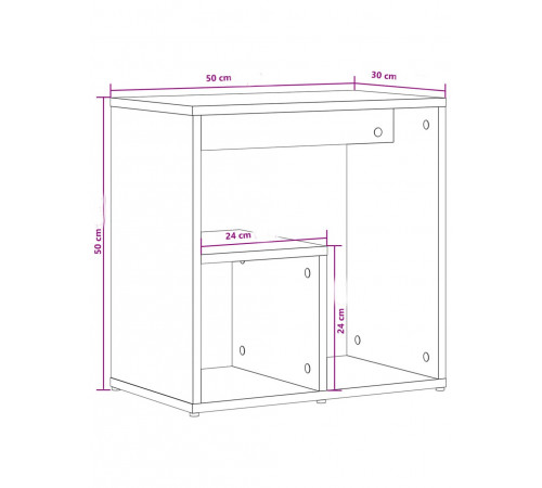 Журнальный столик – дуб Сонома, стиль Лофт, от MSM