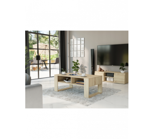 Журнальный столик 90×58×55 см дуб Сонома — стиль лофт от MSM