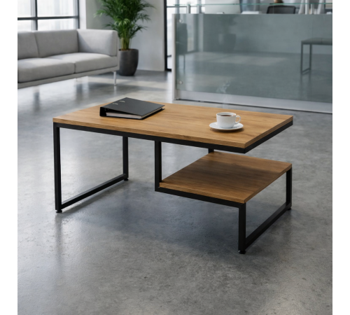 Журнальный столик KorobMSMLOFT – полка + лофт стиль от MSM