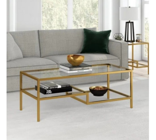 Журнальный столик Leobert Madison со стеклянными полками