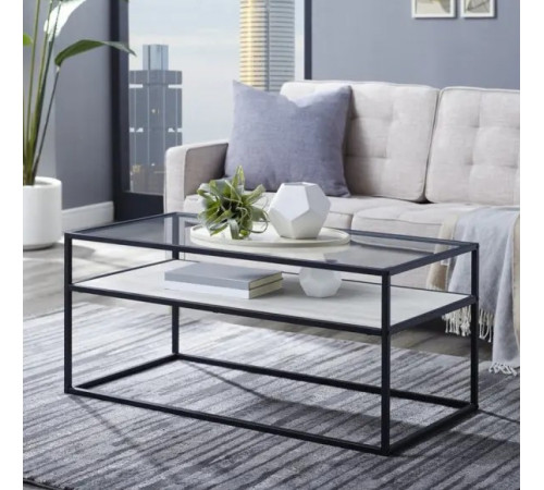 Журнальный столик ЖС 150: Эстетика стекла и прочность металла