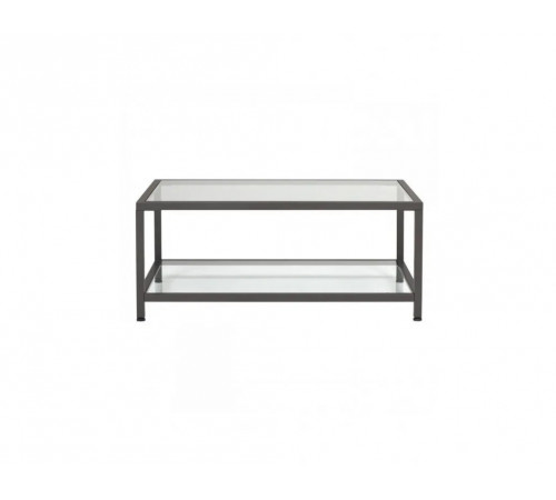 Журнальный столик ЖС 180: стекло и металлический каркас.