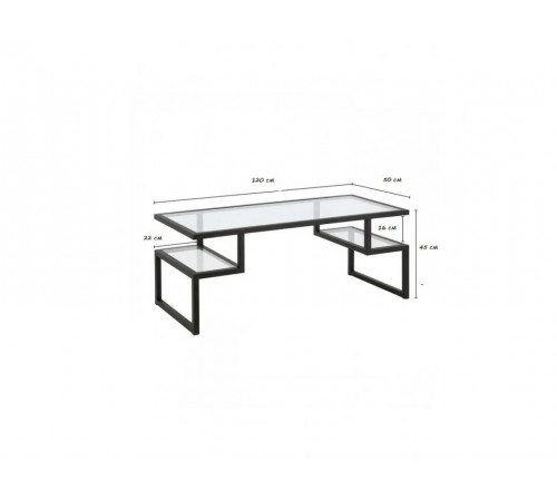 Журнальный столик Тab-172: Прозрачная элегантность и индустриальный стиль