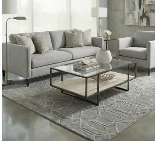 Журнальный столик в стиле MSMLOFT с полкой