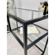 Журнальный столик стеклянный металлический, черный