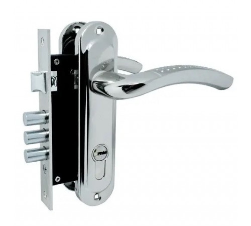 Замок врезной KEDR с ручками 1026 S/NI