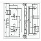 Комплект врізного замка KEDR 1523-M60-G з ручками та лазерним ключем