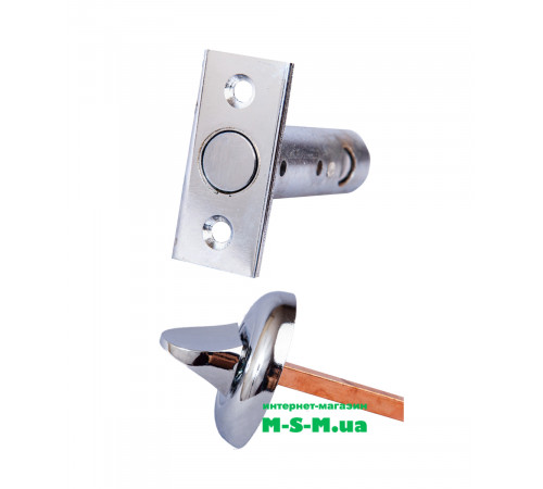 Засувка для вхідних дверей одностороння врізна Аріко хром
