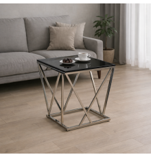 Кавовий стіл CP-2 срібло Vetro