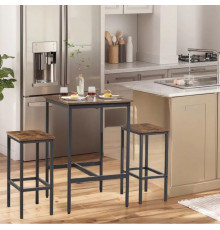 Квадратний барний стіл із 2 барними стільцями