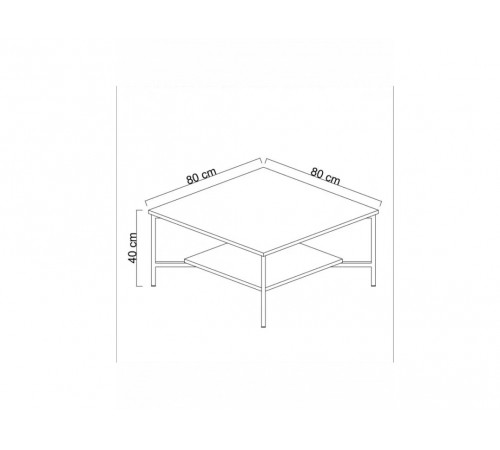 Квадратный журнальный столик Tromso в стиле Loft