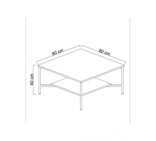 Квадратный журнальный столик Tromso в стиле Loft
