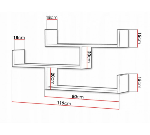 Книжная полка POLA белая