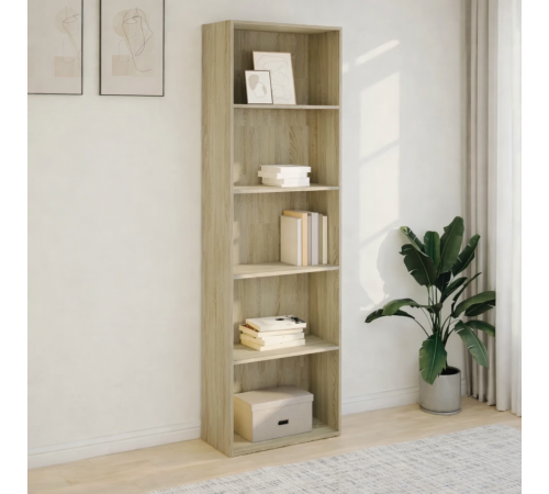 Книжный шкаф — дуб Сонома, стиль лофт, надежный шкаф для книг