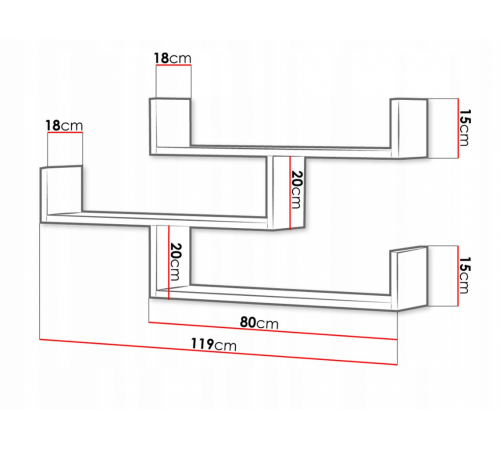 Книжная полка POLA белая