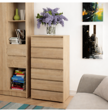 Комод, 6 ящиків, високий