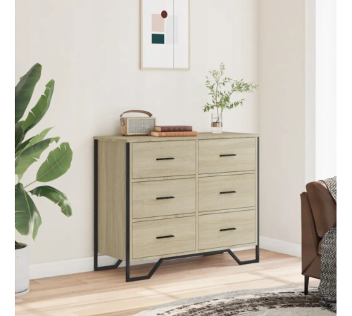 Комод дуб Сонома 91×35,5×74,5 см – надежный и просторный комод от MSM.