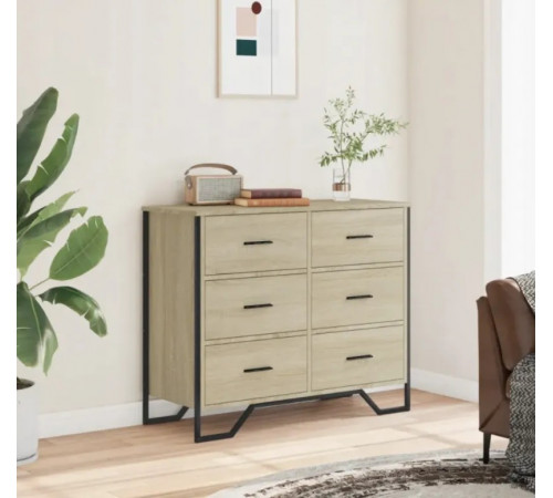Комод дуб Сонома 91×35,5×74,5 см – надежный и просторный комод от MSM.