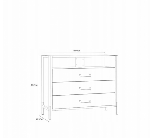 Комод HUD дуб Сонома — вместительный и стильный комод для спальни или гостиной.