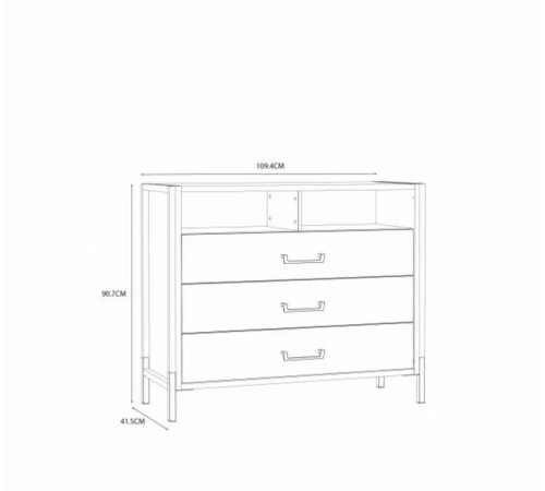 Комод HUD дуб Сонома — вместительный и стильный комод для спальни или гостиной.