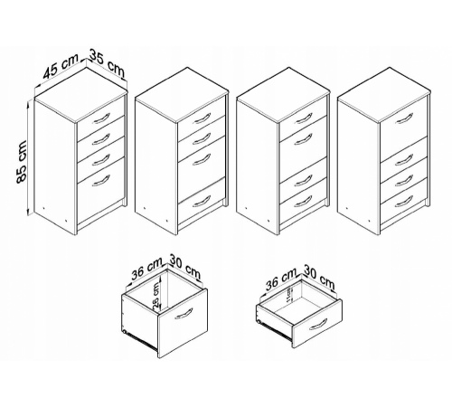 Комод с ящиками дуб Сонома MSM – комфорт и стиль для вашего пространства