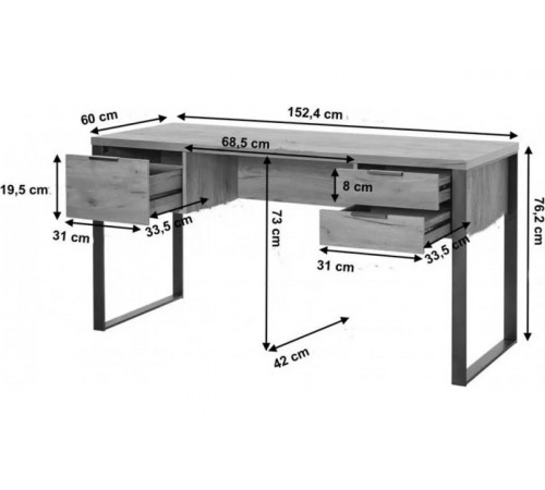 Компьютерный стол Draylen