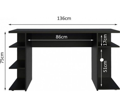 Компьютерный стол Madesa, черный