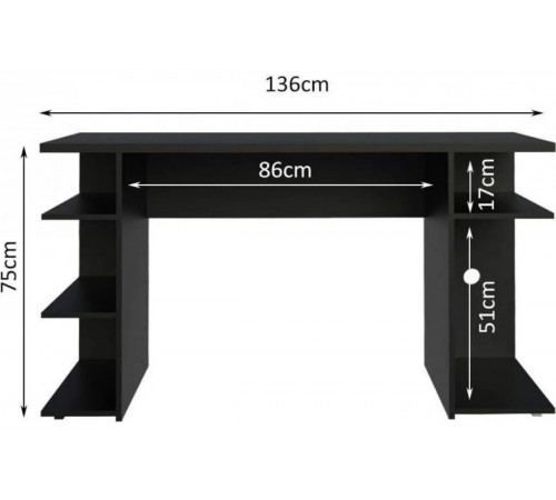 Компьютерный стол Madesa, черный