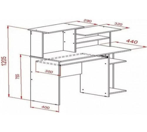 Компьютерный стол Mosconi