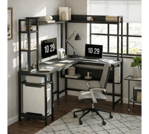 Компьютерный угловой стол Vouaux L‑образный