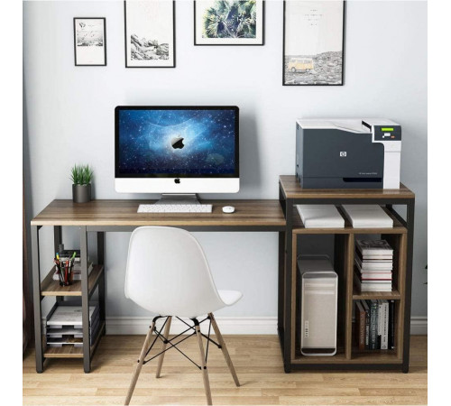 Компьютерный стол для домашнего офиса с полкой