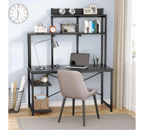 Компьютерный стол для домашнего офиса с полками