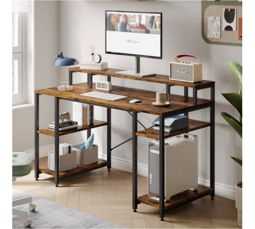 Компьютерный стол с полкой для монитора
