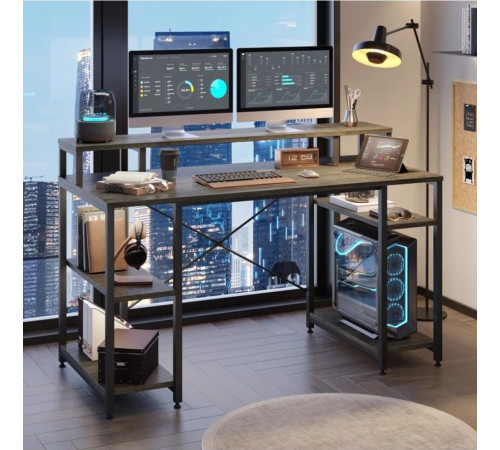 Компьютерный стол с полкой для монитора