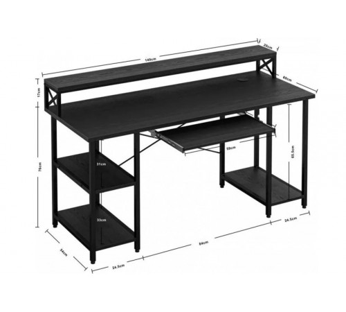 Компьютерный стол на металлической основе