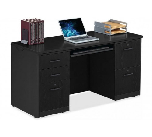 Компактный стол Credenza Via Double Pedestal (152×60×76 см)