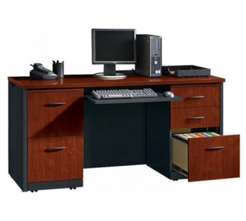 Компактный стол Credenza Via Double Pedestal (152×60×76 см)