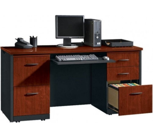 Компактный стол Credenza Via Double Pedestal (152×60×76 см)