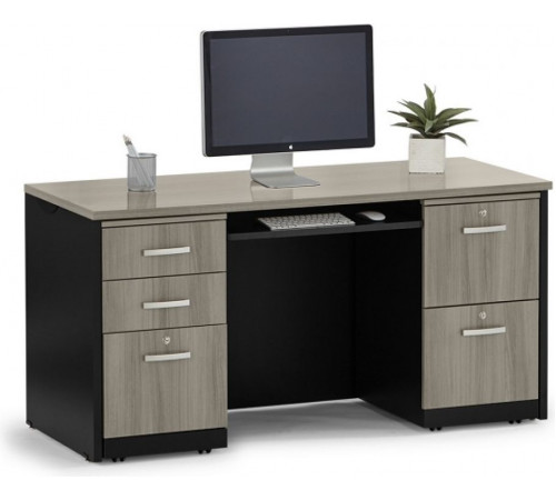 Компактный стол Credenza Via Double Pedestal (152×60×76 см)