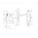 Комплект замка KEDR 1023-M60 (BS40*60 мм) NI з ручками та серцевиною