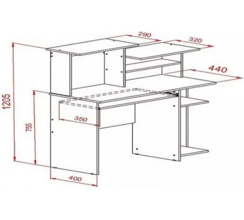Компьютерный стол Mosconi